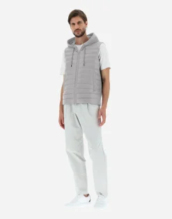 Herno Kurze Daunenjacken-Weste Aus Nylon Ultralight & Fleece