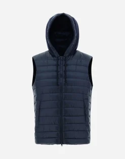 Herno Kurze Daunenjacken-Weste Aus Nylon Ultralight & Fleece