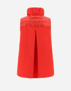 Herno Lange Daunenjacken-Weste Aus Nylon Ultralight & New Techno Taft
