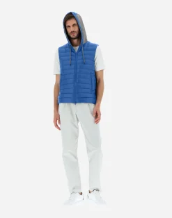 Herno Kurze Daunenjacken-Weste Aus Nylon Ultralight & Fleece