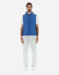 Herno Kurze Daunenjacken-Weste Aus Nylon Ultralight & Fleece
