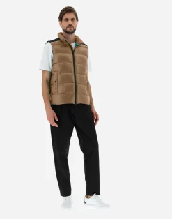Herno Kurze Daunenjacken-Weste Aus Nylon Ultralight & Plaster