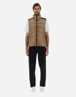 Herno Kurze Daunenjacken-Weste Aus Nylon Ultralight & Plaster