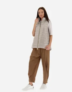 Herno Lange Daunenjacken-Weste Aus Nylon Ultralight & New Techno Taft